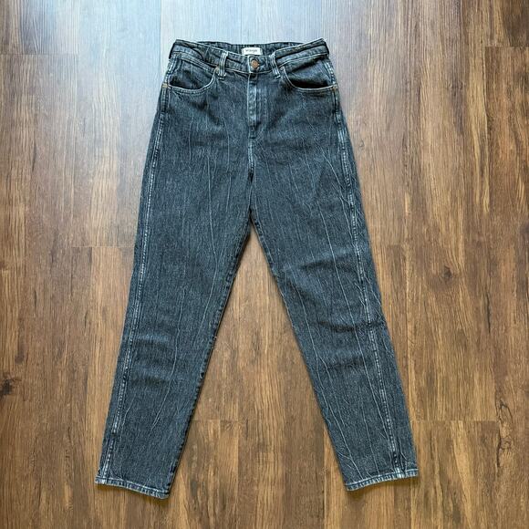 Wrangler Women’s Mom Jeans W28 L28 High Rise Tapered Leg Black Wash Western - Picture 4 of 9